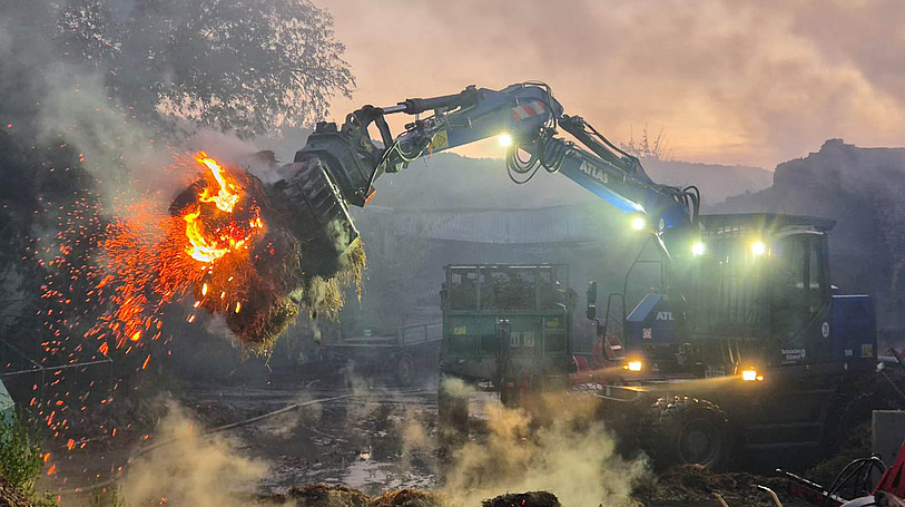 Farm in flames: Major fire in Unsen still smoldering after 22 hours