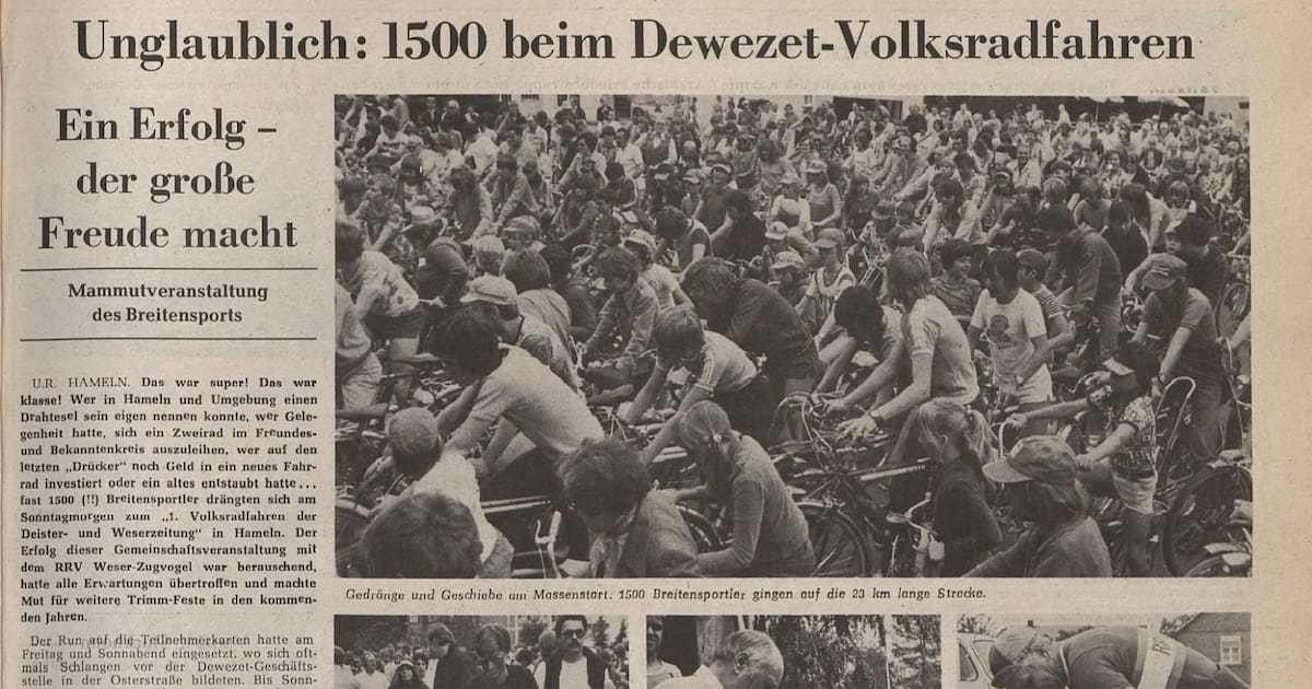 Public cycling event 1976: 50 years ago, the precursor to today's Rim ...